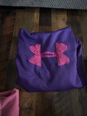 Under Armour Purple Pullover with Pink Logo